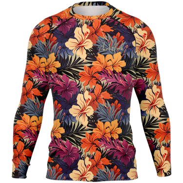 Chokefish™ Long Sleeve Rashguard Floral Men's Shirt-007